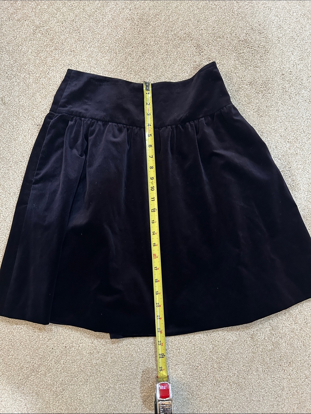 Vintage Ralph Lauren Dark Eggplant  Velvet Skirt Size 4 - Picture 7 of 10